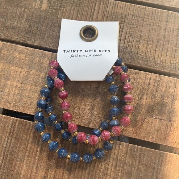 NWT 31 Bits Set of 3 Daphne Bracelets - Picture 1 of 4